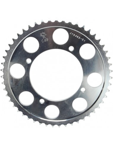 JT SPROCKETS R462.51 HINTEN KETTENRAD 51 ZÄHNE 428 TEILUNG NATUR C49 KOHLENSTOFFREICHER STAHL