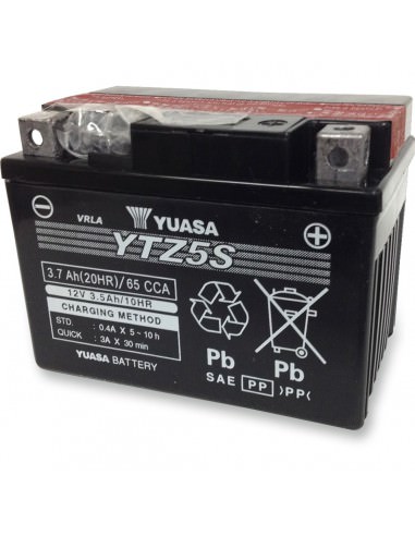 YUASA BATTERIE YTZ® 12V 11176 MM X 70 MM X 8382 MM BLEISÄURE WARTUNGSFREI ERSATZ SCHWARZ Bild 2 YUASA BATTERIE YTZ® 12V 11176 MM X 70 MM X 8382 MM BLEISÄURE WARTUNGSFREI ERSATZ SCHWARZ Bild 2