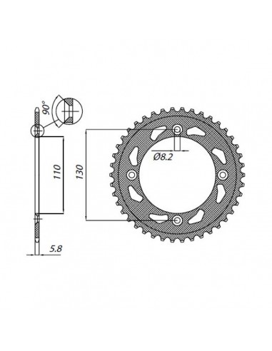 SUNSTAR SPROCKETS 1-1456 RITZEL VORNE ERSATZ 48 ZÄHNE 420 TEILUNG NATURSTAHL