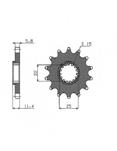 SUNSTAR SPROCKETS 360ER VORDERES RITZEL ERSATZ 16 ZÄHNE 520ER TEILUNG SCHWARZER STAHL