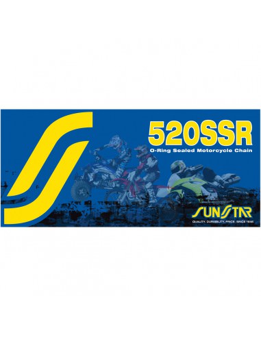 SUNSTAR SPROCKETS SSR 100 CLIP LINK 520 O-RING PERFORMANCE ERSATZ ANTRIEBSKETTE NATUR