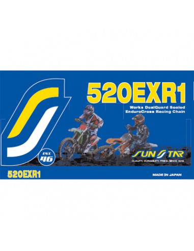 SUNSTAR SPROCKETS EXR1 108 CLIP LINK 520 X-RING PERFORMANCE ERSATZ ANTRIEBSKETTE GOLD