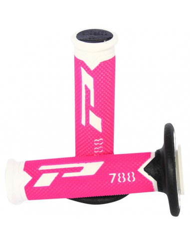 PRO GRIP GRIFFE TRIPLE DENSITY OFFROAD 788 GESCHLOSSENES ENDE WEIß/SCHWARZ/FLUO PINK