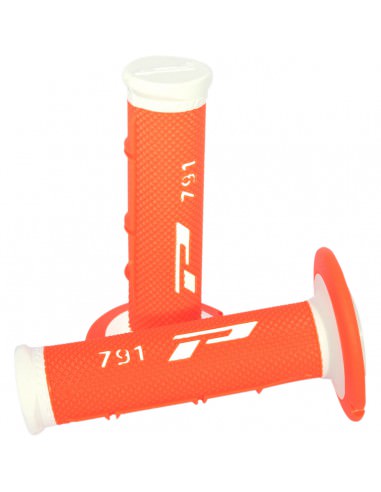 PRO GRIP GRIFFE DOUBLE DENSITY OFFROAD 791 GESCHLOSSENES ENDE WEIß/FLUO ORANGE