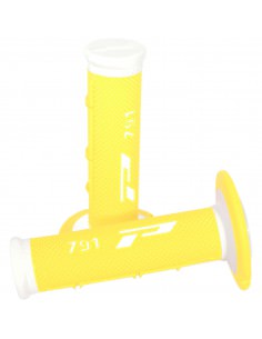 PRO GRIP GRIFFE DOUBLE DENSITY OFFROAD 791 GESCHLOSSENES ENDE WEIß/FLUO GELB