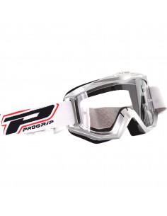 PRO GRIP BRILLE OFFROAD RACE LINE SILBER 3201 GLAS KLAR