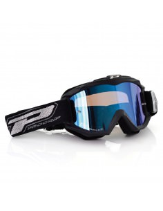 PRO GRIP BRILLE OFFROAD FLUO MATTSCHWARZ 3204 GLAS VERSPIEGELT BLAU