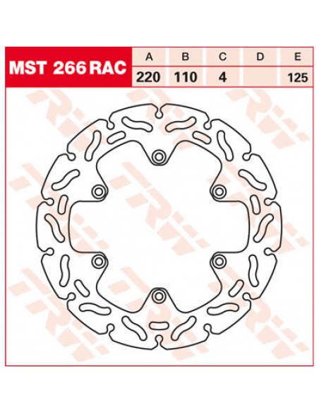 TRW BREMSSCHEIBE NICHT SCHWIMMENDES RAC-DESIGN