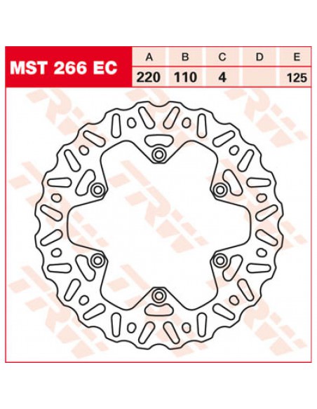 TRW BREMSSCHEIBE NICHT SCHWIMMEND EC-CROSS-DESIGN