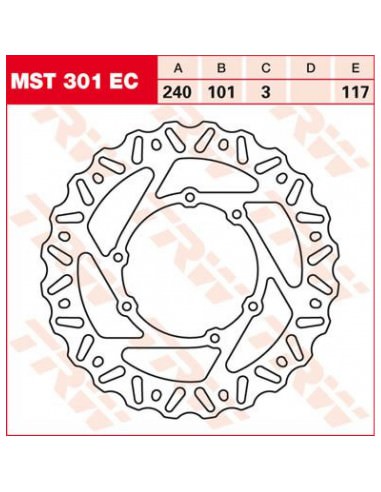 TRW BREMSSCHEIBE NICHT SCHWIMMEND EC-CROSS-DESIGN