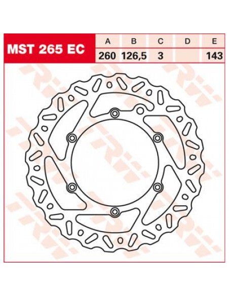 TRW BREMSSCHEIBE NICHT SCHWIMMEND EC-CROSS-DESIGN