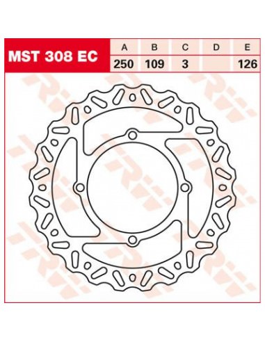 TRW BREMSSCHEIBE NICHT SCHWIMMEND EC-CROSS-DESIGN