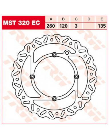 TRW BREMSSCHEIBE NICHT SCHWIMMEND EC-CROSS-DESIGN