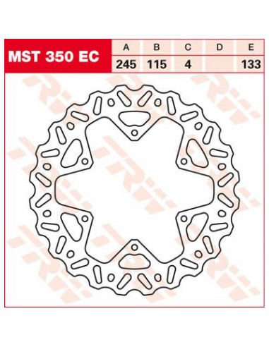 TRW BREMSSCHEIBE NICHT SCHWIMMEND EC-CROSS-DESIGN