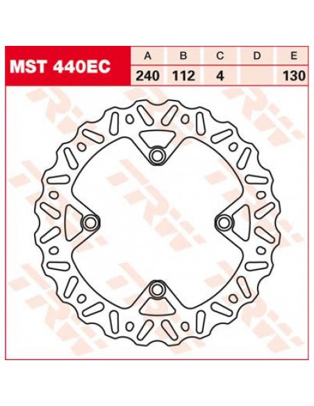 TRW BREMSSCHEIBE NICHT SCHWIMMEND EC-CROSS-DESIGN