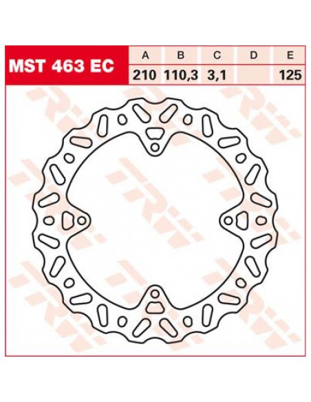 TRW BREMSSCHEIBE NICHT SCHWIMMEND EC-CROSS-DESIGN