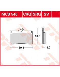 TRW BREMSBELAG SV SINTER PERFORMANCE STREET