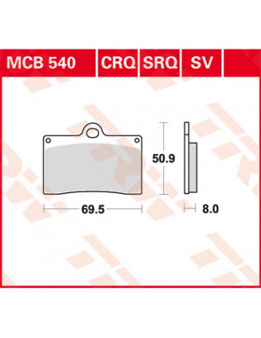 TRW BREMSBELAG SV SINTER PERFORMANCE STREET