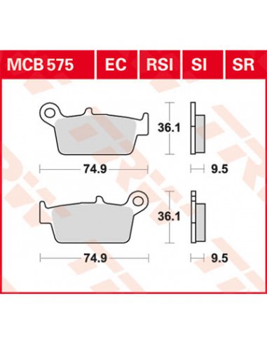 TRW BREMSBELAG RSI SINTERLEISTUNG OFFROAD