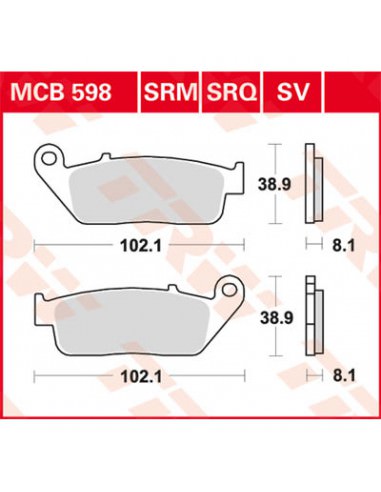 TRW BREMSBELAG SV SINTER PERFORMANCE STREET