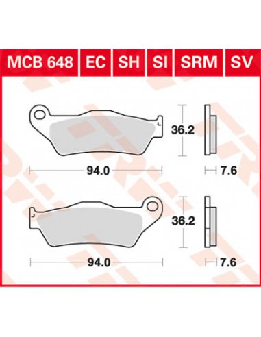 TRW BREMSBELAG SV SINTER PERFORMANCE STREET