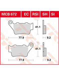 TRW BREMSBELAG SH SINTER PERFORMANCE STREET & ROAD TRACKS