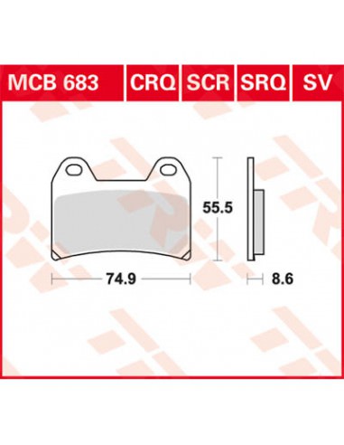 TRW BREMSBELAG SV SINTER PERFORMANCE STREET