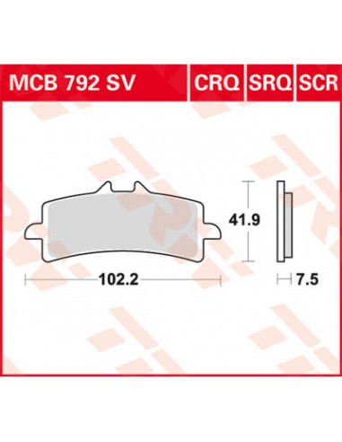 TRW BREMSBELAG SV SINTER PERFORMANCE STREET