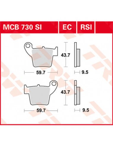 TRW BREMSBELAG RSI SINTERLEISTUNG OFFROAD