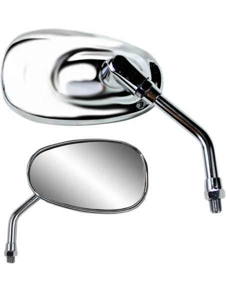 PARTS UNLIMITED Spiegel - MIRROR PU MINI OVAL CHR