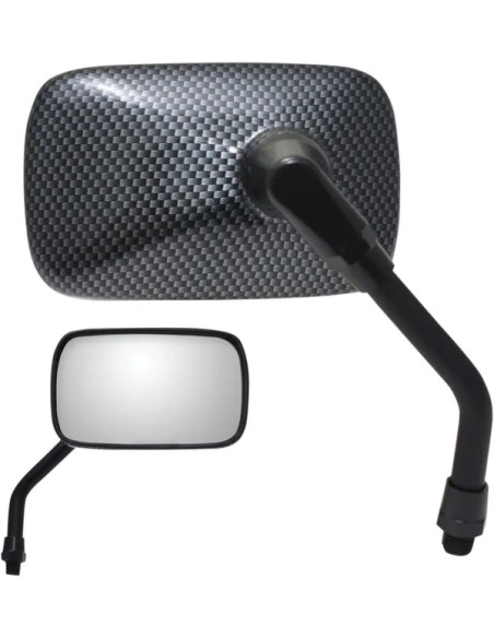 PARTS UNLIMITED Spiegel - MIRROR PU MINI RECT. CARB