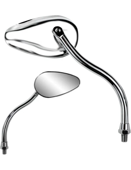 PARTS UNLIMITED Spiegel - MIRROR PU TEARDROP CHR