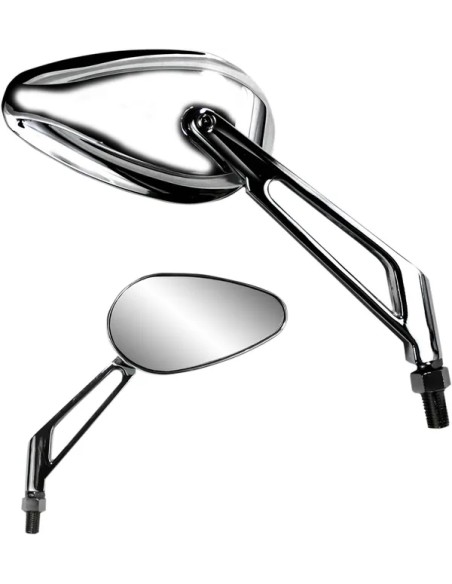PARTS UNLIMITED Spiegel - MIRROR PU TEARDROP CHR