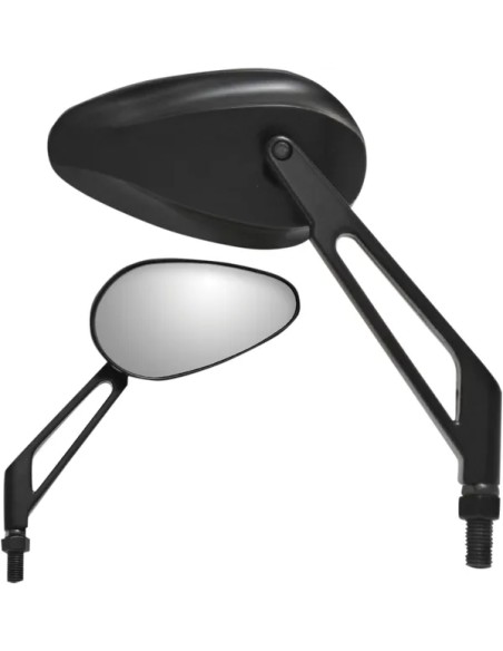 PARTS UNLIMITED Spiegel - MIRROR PU TEARDROP BLK