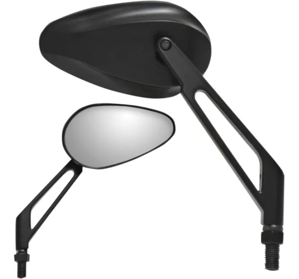 PARTS UNLIMITED Spiegel - MIRROR PU TEARDROP BLK