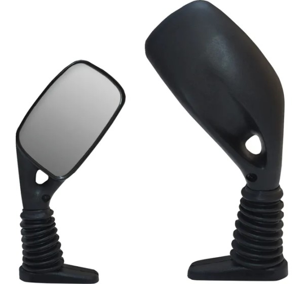 PARTS UNLIMITED Spiegel - MIRROR PU RECT SHK RSTN