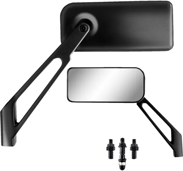 PARTS UNLIMITED Spiegel - MIRROR PU RECT LOPRO BLK
