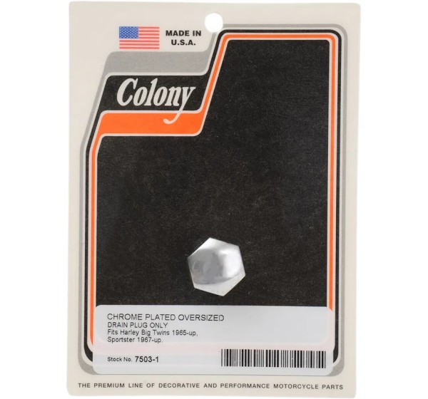 COLONY Dichtungen & Öldichtungen - OVERSIZE CHR DRAIN PLUG