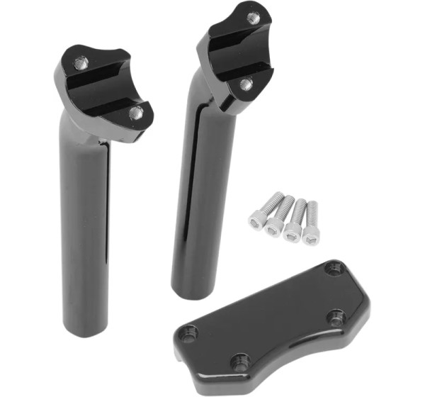 DRAG SPECIALTIES Risers - RISER BUFF W/CLAMP 9.5 BK