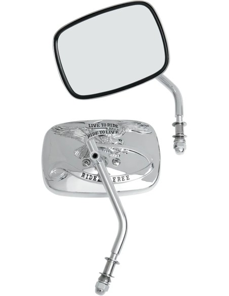 DRAG SPECIALTIES Spiegel - MIRROR LTR CHR PAIR