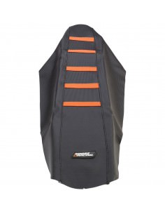 MOOSE RACING GERIPPTER SITZBANKBEZUG SCHWARZ/ORANGE 2