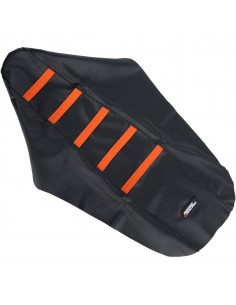MOOSE RACING GERIPPTER SITZBANKBEZUG SCHWARZ/ORANGE 2