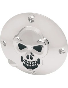 Chrom 3-D Skull Derby-Deckel