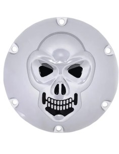 Chrom 3-D Skull Derby-Deckel