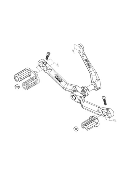 DRAG SPECIALTIES Schalthebel & -rasten - Detailansicht