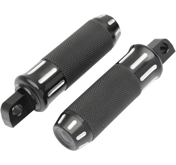 DRAG SPECIALTIES Fußrasten - FOOTPEGS CUSTOM BLK CUT