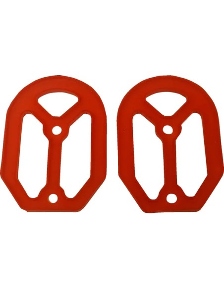 DRAG SPECIALTIES Fußrasten - INSERT RBR QLFR RED