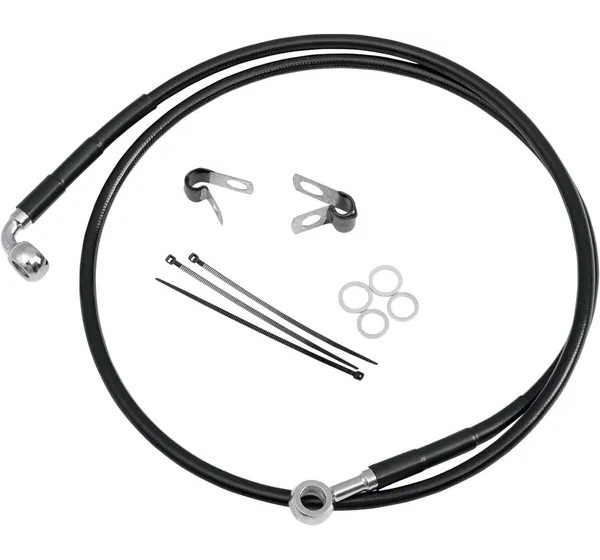 DRAG SPECIALTIES Brems- & Kupplungsleitungen - LINE BRK FT WG 93-05 BK