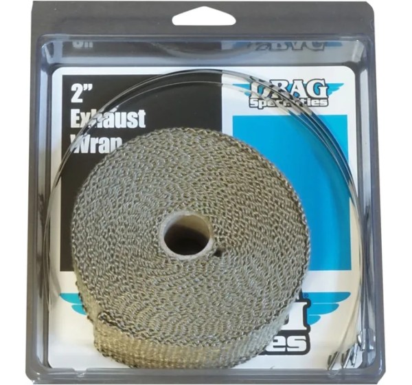 DRAG SPECIALTIES Hitzeschilde - WRAP EXH KIT 2X25 BRONZE