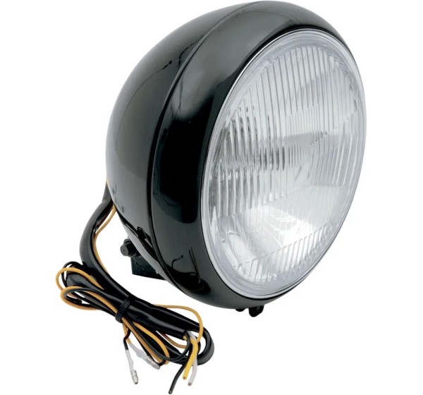 DRAG SPECIALTIES Scheinwerfer - HEADLIGHT 7 SMTH BLK